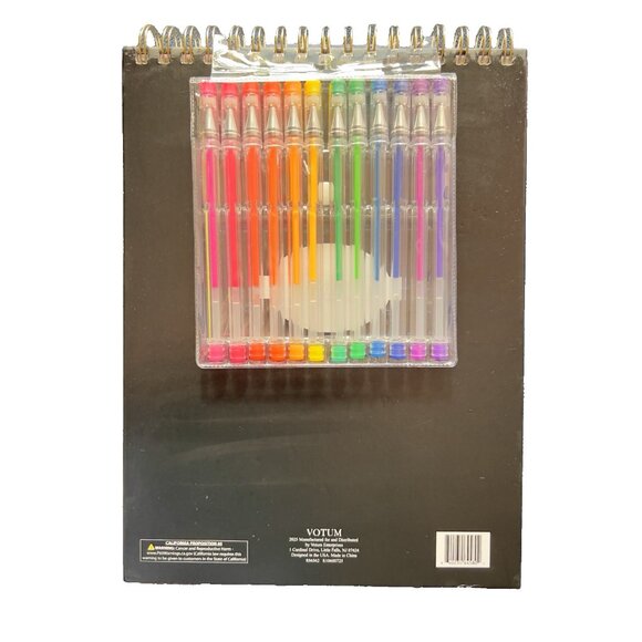 Bee Creative 9 X 12 Sketchbook Set 12 Gel Pens & Fun Stickers Artist Gift Crafts - Picture 6 of 11